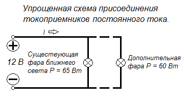 Схема присоединения токоприемников постоянного тока